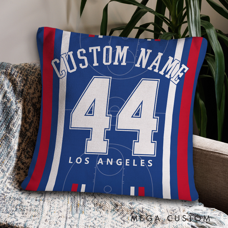Personalized Team Spirit Basketball Pillow with Name and Number  