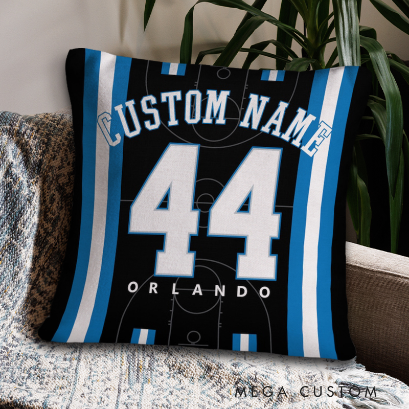 Personalized Basketball Cushion Featuring Your Name and Jersey Number