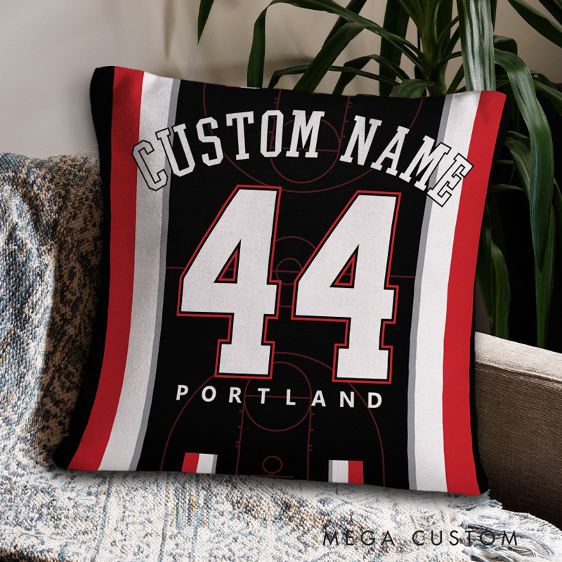 Personalized Name and Number Basketball Pillow for Fans  