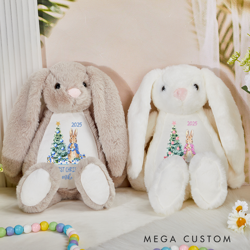 Personalised New Baby Soft Toy Rabbit Birth Announcement Gift Baby Easter Gift