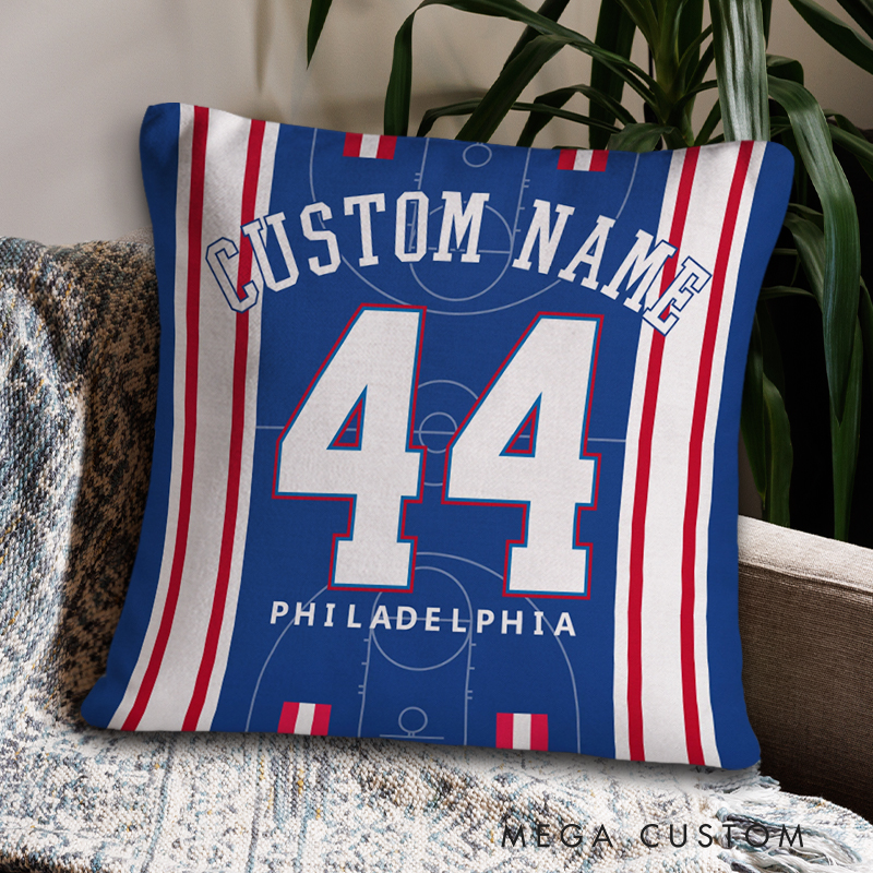 Personalized Basketball Pillow for Players and Fans Custom Text
