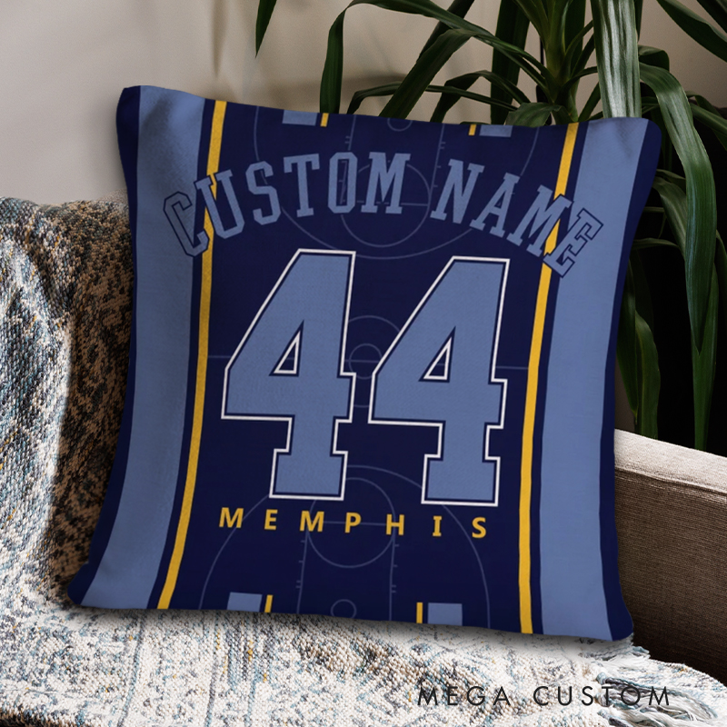 Personalized Basketball Game Day Pillow with Your Name and Number