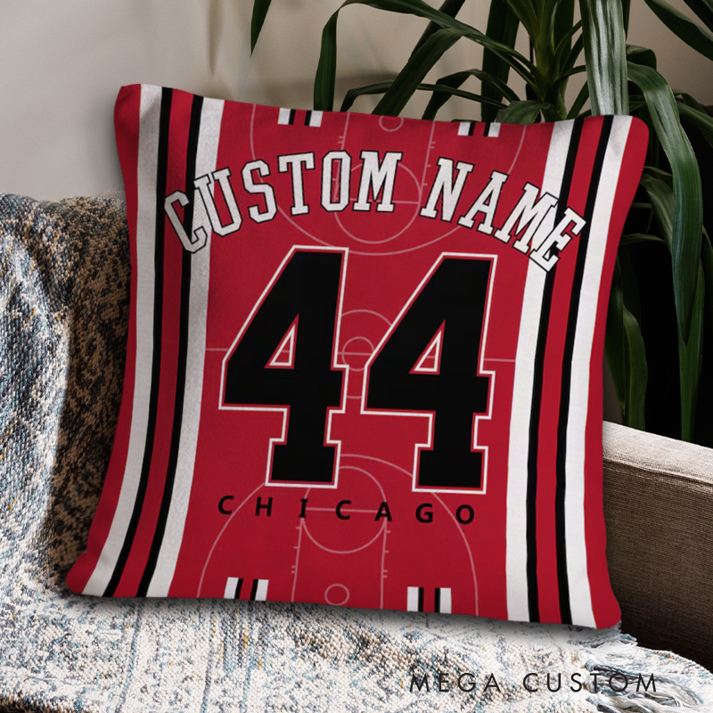 Personalized Basketball Fan Decor Pillow with Custom Text  