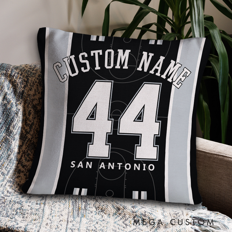  Personalized Basketball Player Cushion with Custom Team Details  