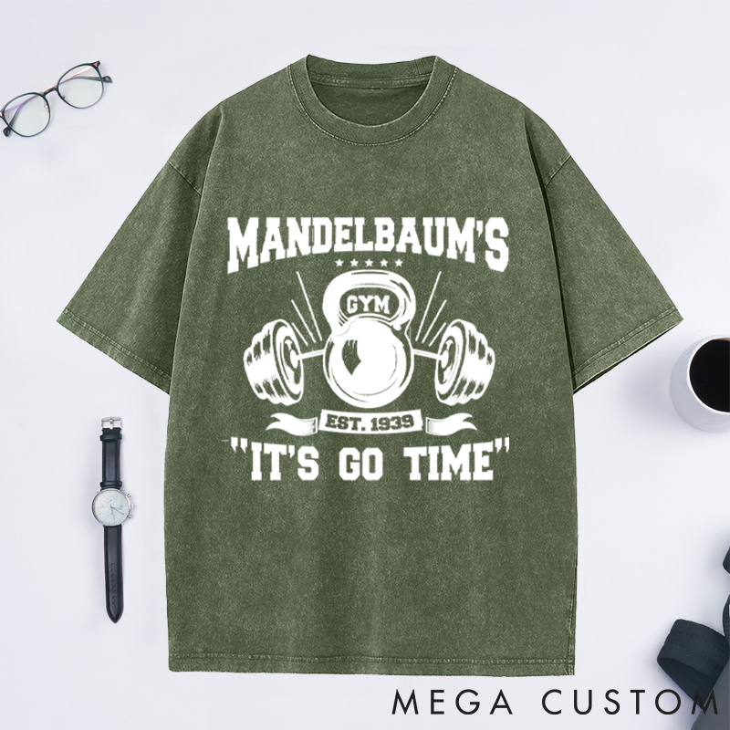 Personalized Gym Washed T-Shirts with Classic Dumbbell Design for Fitness Enthusiasts Bodybuilders and Gym Lovers