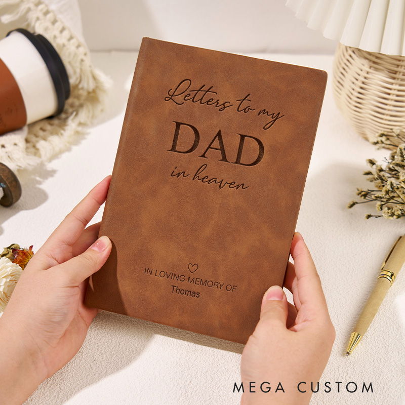 Personalized Loss of Father Grief Journal Letters to Dad in Heaven Memorial Gifts for Loss of Loved One Remembrance Condolence Gifts 