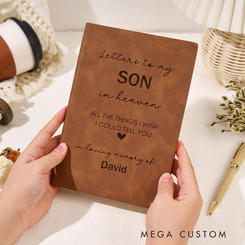 Personalized Journal Custom Grief Journal Sympathy Gift Letters to My Son in Heaven Memory Book Remembrance Grieving Gifts for Loss of Loved One