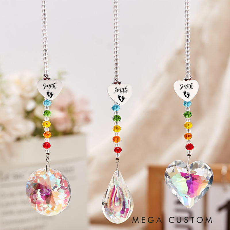 Personalized Memorial Suncatcher Sympathy Gift for Loss of Loved One Bereavement Loss of Mother Ornament Remembrance Spouse Miscarriage