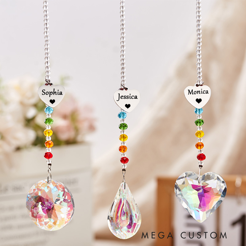Personalized Memorial Crystal Suncatcher Sympathy Gift for Loss of Loved One Memorial Suncatcher Bereavement Loss of Mother Hanging Ornament