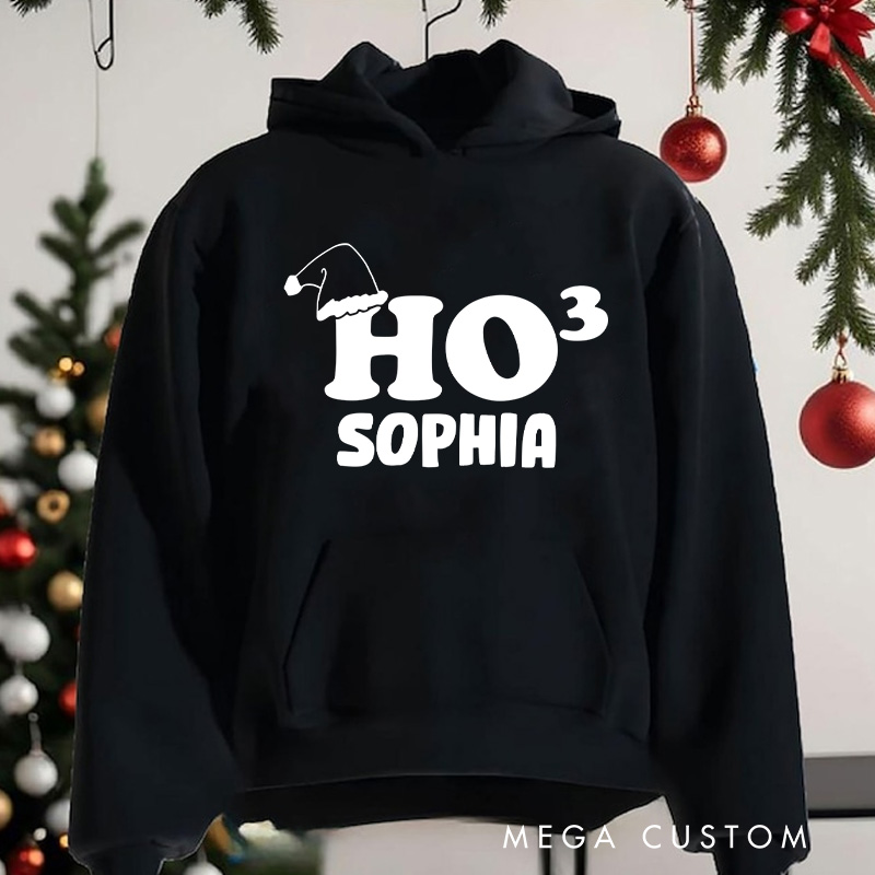 Personalized Ho Ho Ho Holiday Christmas Hoodies
