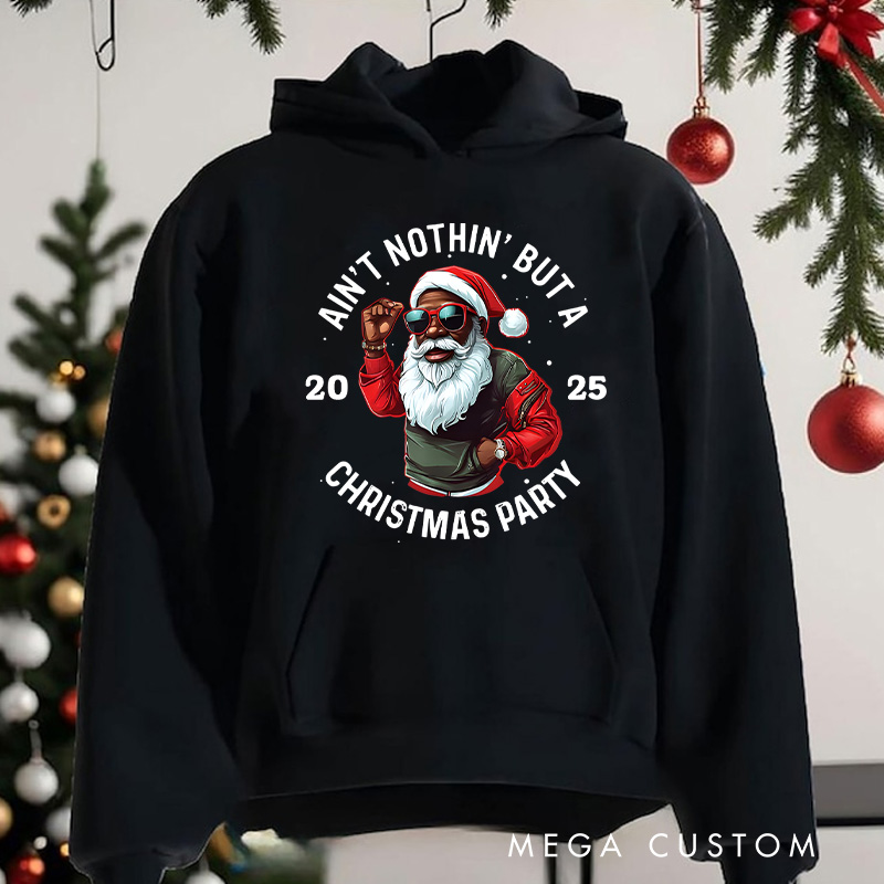 Personalized Funky Santa Dancing with Festive Spirit Christmas Hoodies