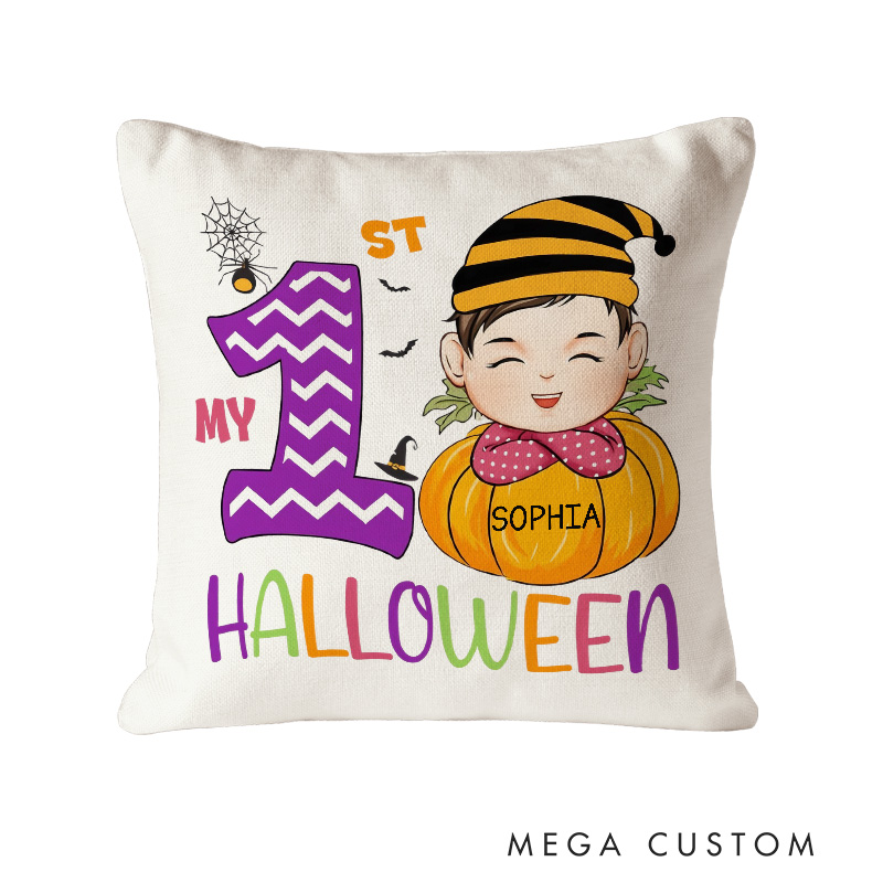 Personalized My 1st Halloween Baby Pillow Halloween Gift