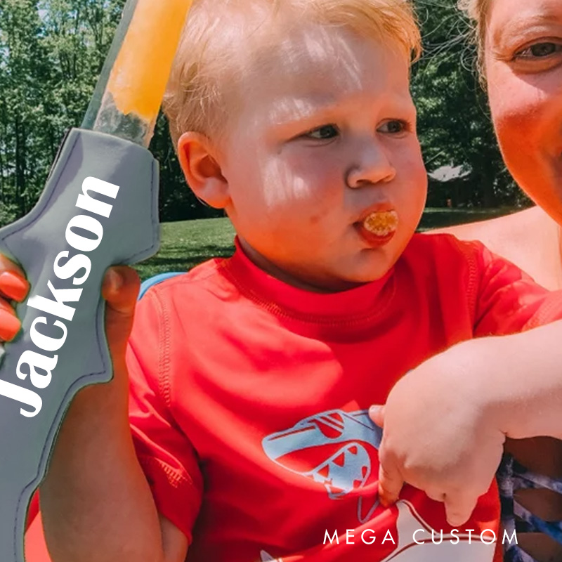 Personalized Shark Popsicle Holder for Kids to Keep Hands Warm and Snacks Cool During Summer Adventures