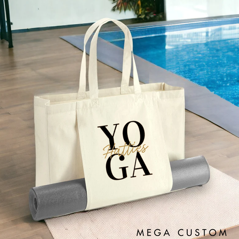 Personalized Yoga Mat Tote Bag Yoga Mat Bag Pilates Bag Meditation Bag Perfect for Yoga Lover