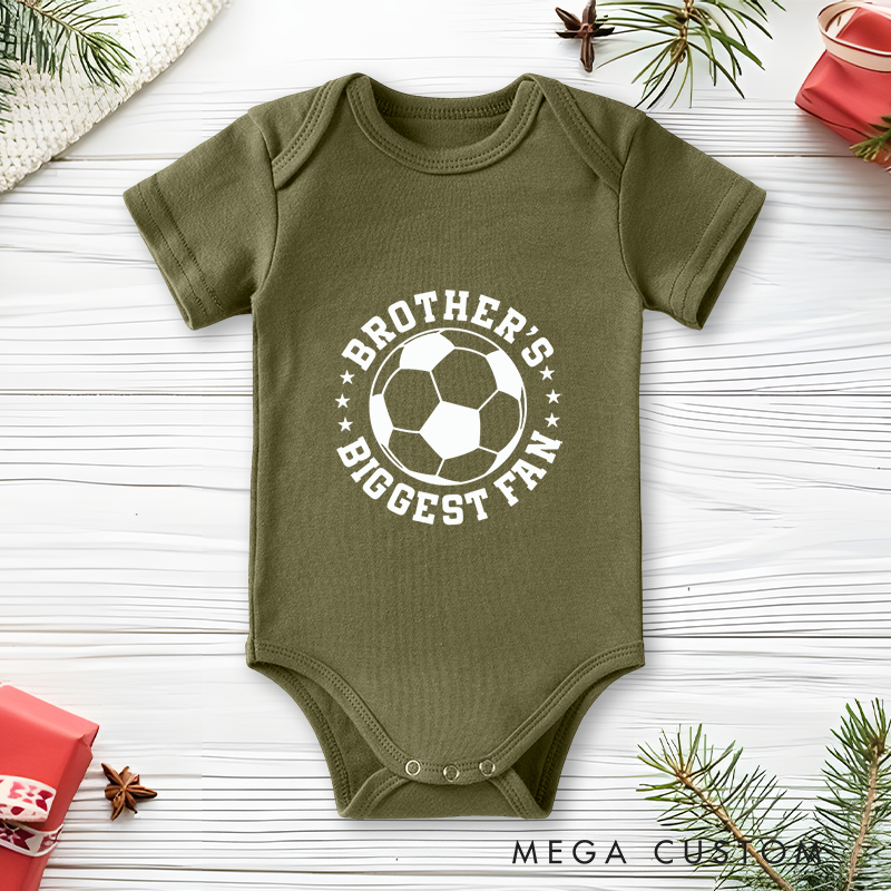 Personalized Soccer Baby Onesie  Soccer Bodysuit with Changeable Title Cute Football Baby Gift For Baby And Yourself
