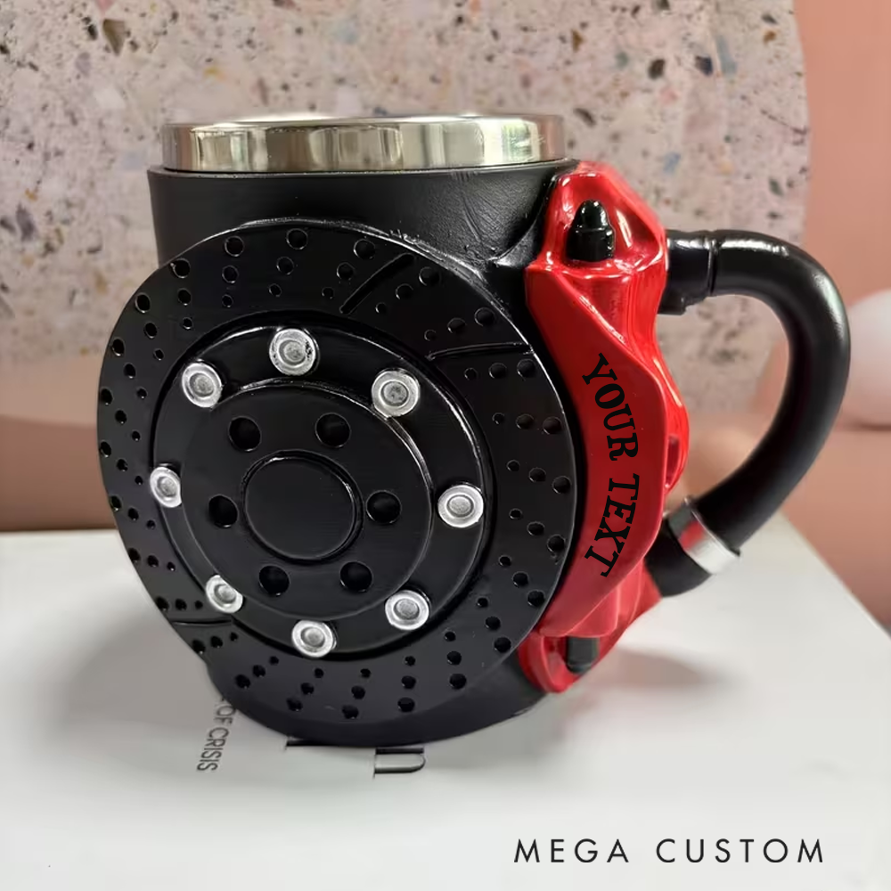 Personalized 3D Brake Caliper Mug Unique Resin Mug for Car Enthusiasts
