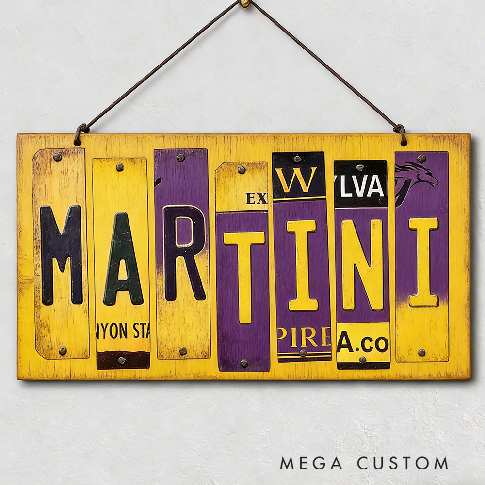 Personalized License Plate Wall Art Unique Gift for Car Enthusiasts