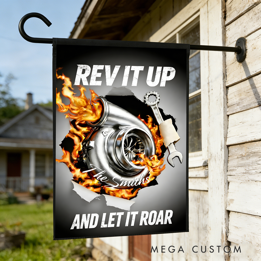 Personalized Racing Garden Flag Custom Gift for Motorsports EnthusiastsDesign Gift