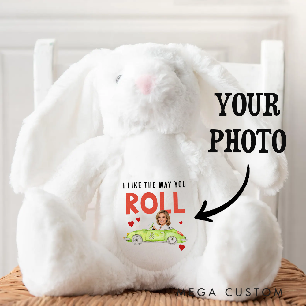 Personalized Racing Bunny Plush Custom Gift for Easter Valentine’s Day and Racing Fans