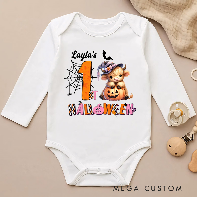 Personalized First Halloween Celebration with Adorable Baby Bodysuit Gift for new baby