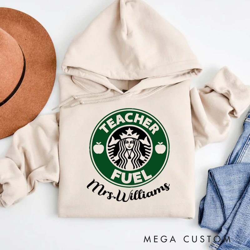 Personalized Hoodies for Teachers a Popular Coffee Logo Coffee Loving Teachers Hoodies Appreciation Gift for Teachers
