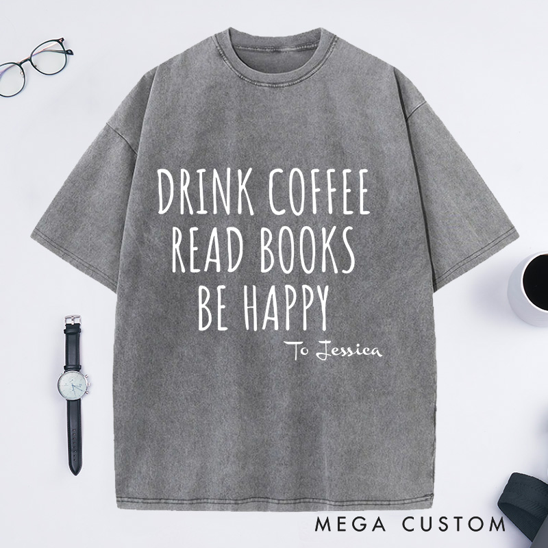 Personalized Book Shirts Bookish Washed T-Shirts Book Lover Shirt Book Lover Gift