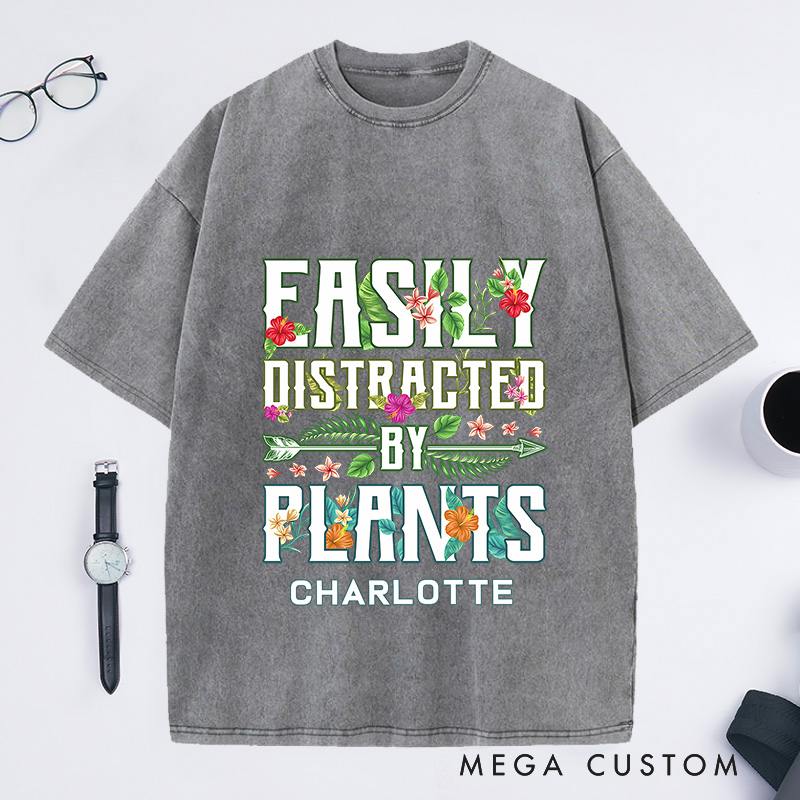 Personalized Gardening Washed T-Shirts Gardener T-Shirt Plant Tee Funny Gardening Shirts Plant Tank Top
