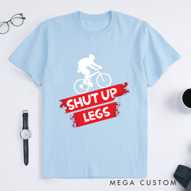 Personalized Striking Cyclist Silhouette T-Shirt for Outdoor Adventures Riding Cycling Biking Enthusiasts