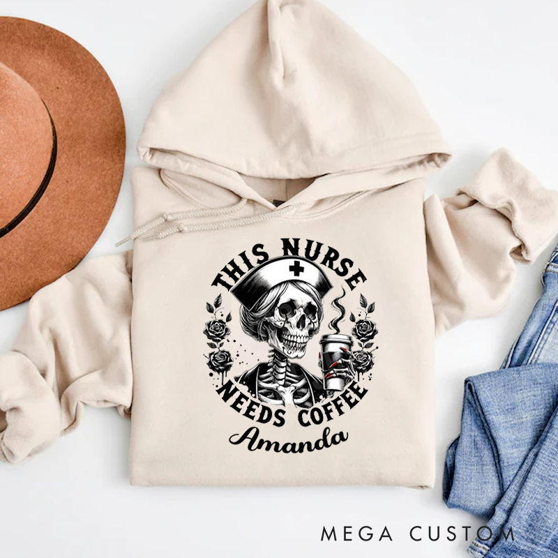 Personalized Hoodies for Nurse This Nurse Needs Coffee Hoodies Appreciation Gift for Nurse