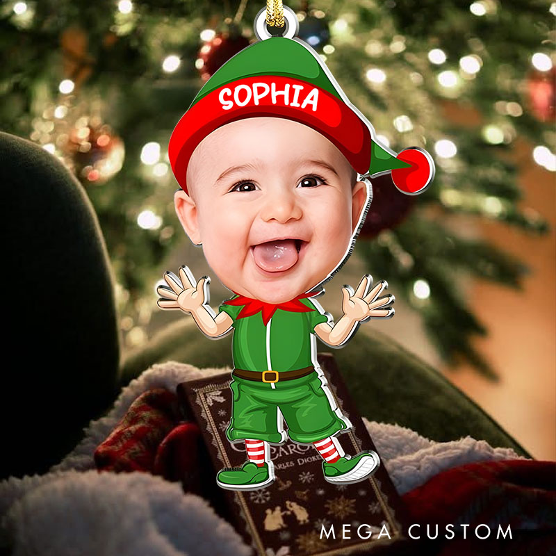 Personalized Baby Photo Ornament Adding Whimsical Charm to Your Holiday Decor Christmas Ornaments