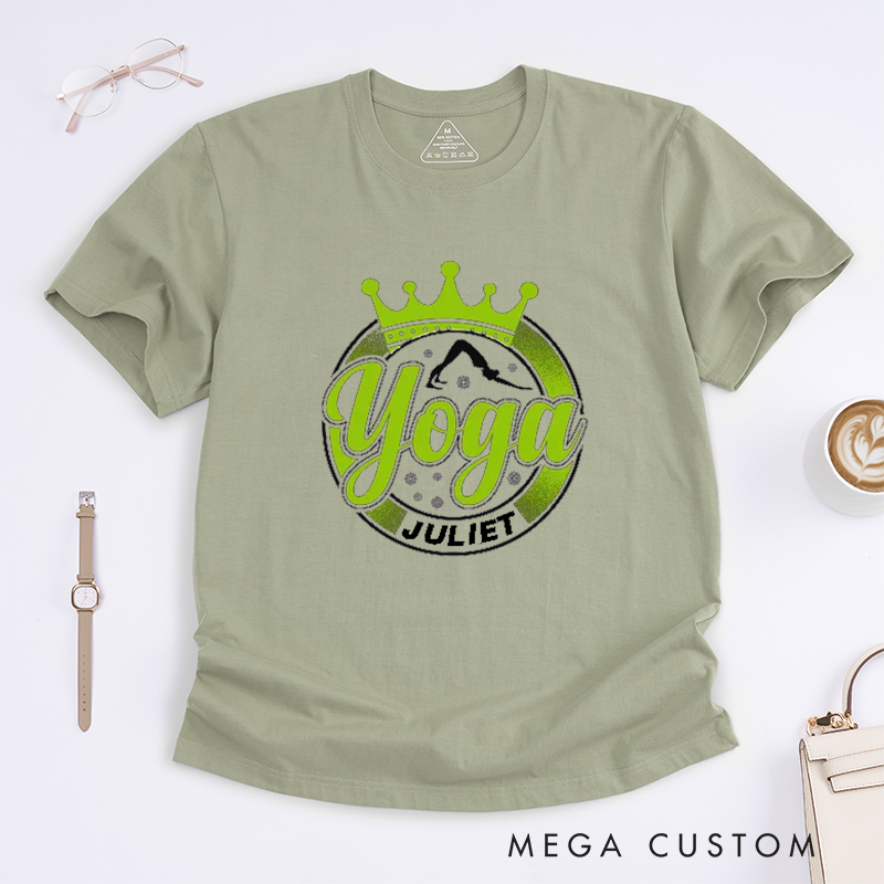 Personalized Yoga Queen T-shirt Yoga Poses T-Shirt Yoga Lover T-Shirt Yoga Gift for Women