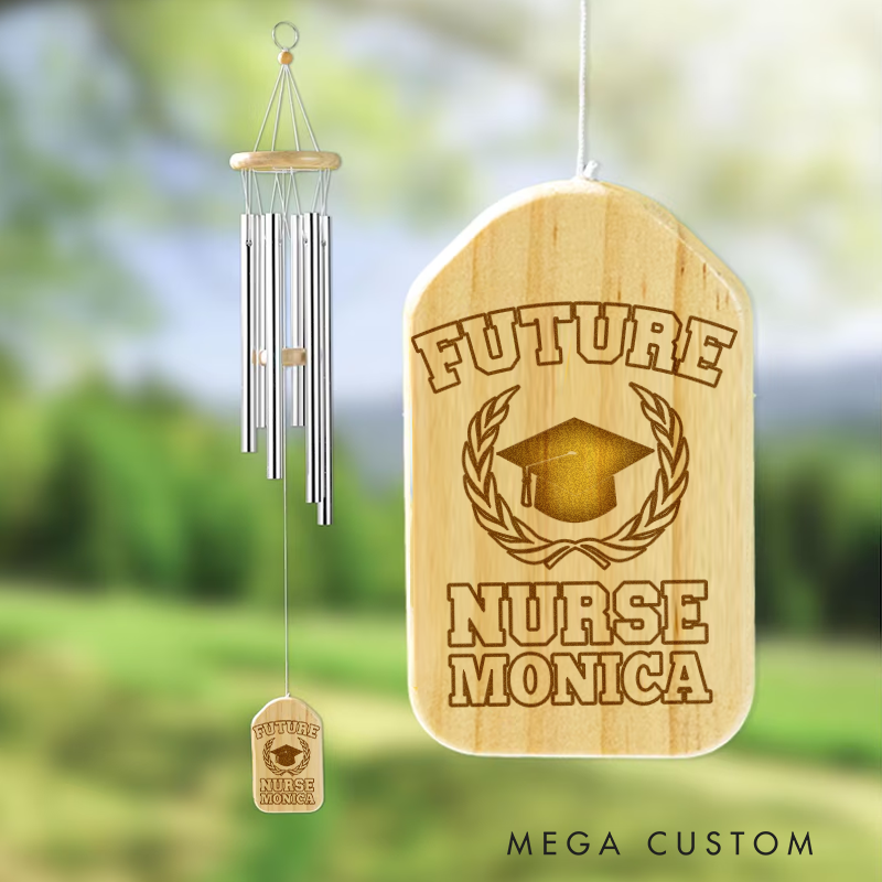 Personalized Wind Chimes for Nurse Future Nurse Design Memorial Wind Chimes Retirement Wind Chime Sympathy Gift