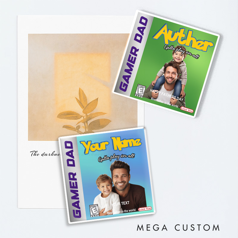 Personalized Game Card Cover Fridge Magnets for Dad Gamers Magnets Father's Day Anime Lovers Gaming Fridge Decal