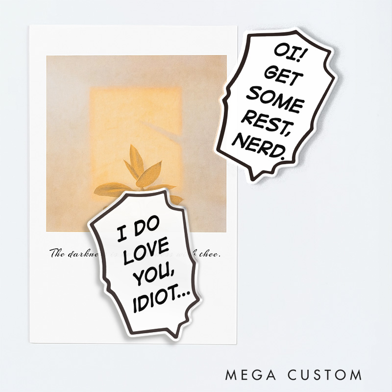 Personalized Anime Manga Message Fridge Magnets Japanese Comic Magnets for Anime Lovers Fridge Decal