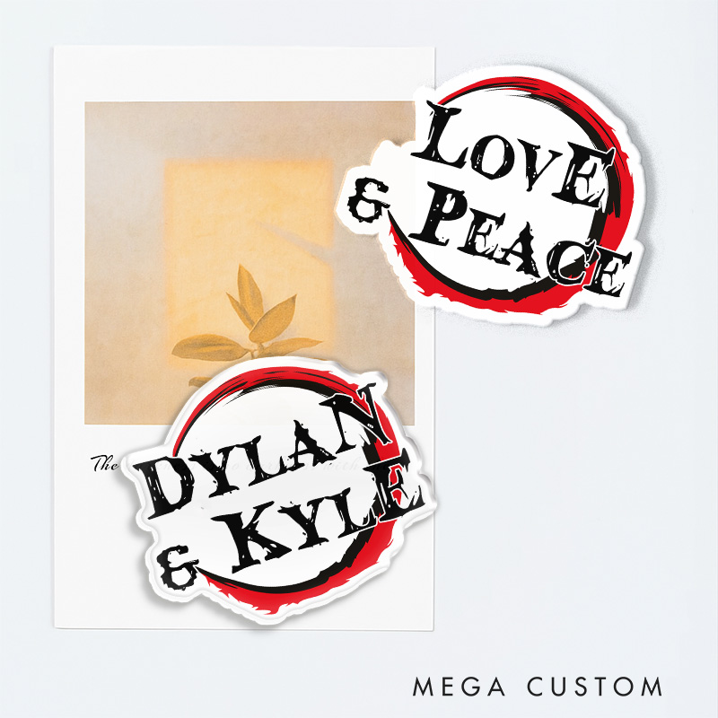 Personalized Demon Anime Name Fridge Magnets Japanese Manga Comic Magnets for Anime Lovers Fridge Decal