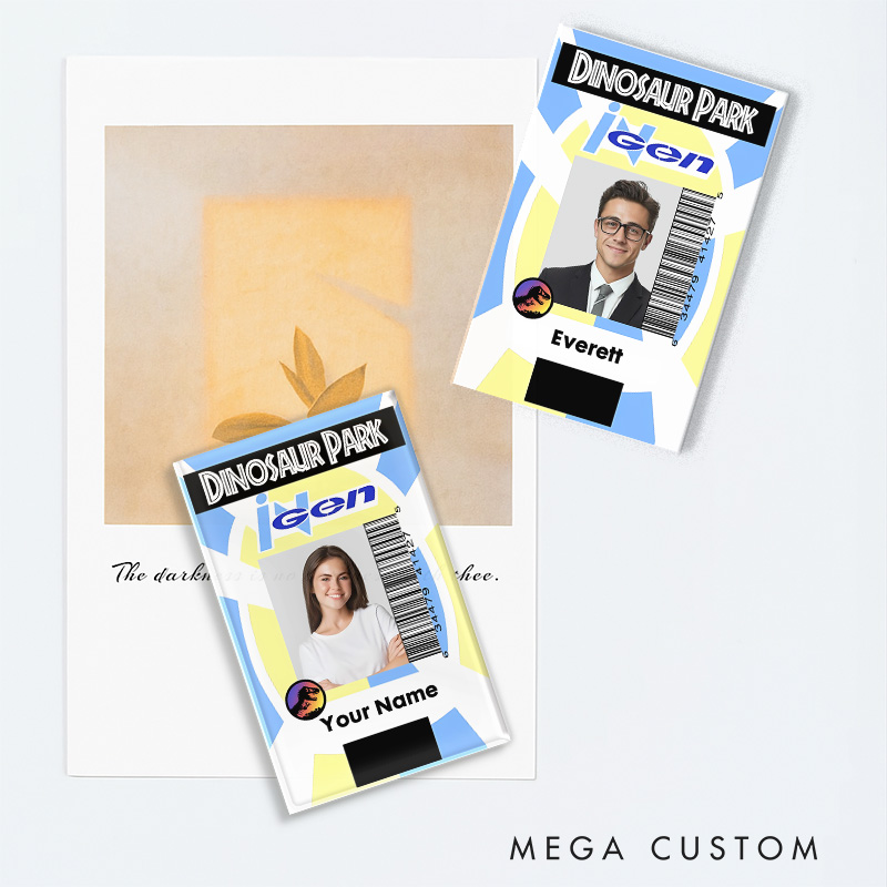 Personalized Park Gen Lab Tech Movie Fridge Magnets Dinosaur Magnets for Movie Lovers 90s Park Guest Fridge Decal