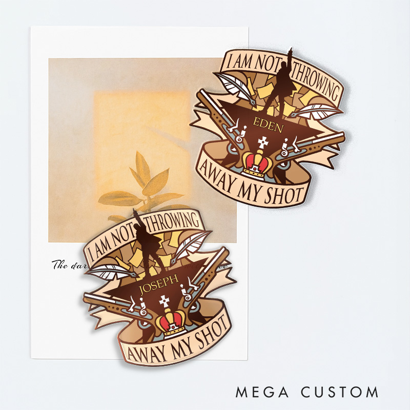 Personalized Not Throwing Away My Shot Fridge Magnets for Musical Lover Magnets Musical Fan Fridge Decal