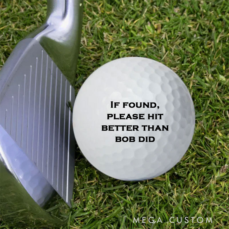 Personalized Golf Ball with Custom Name and Funny Text for Golf Enthusiasts and Unique Gifts