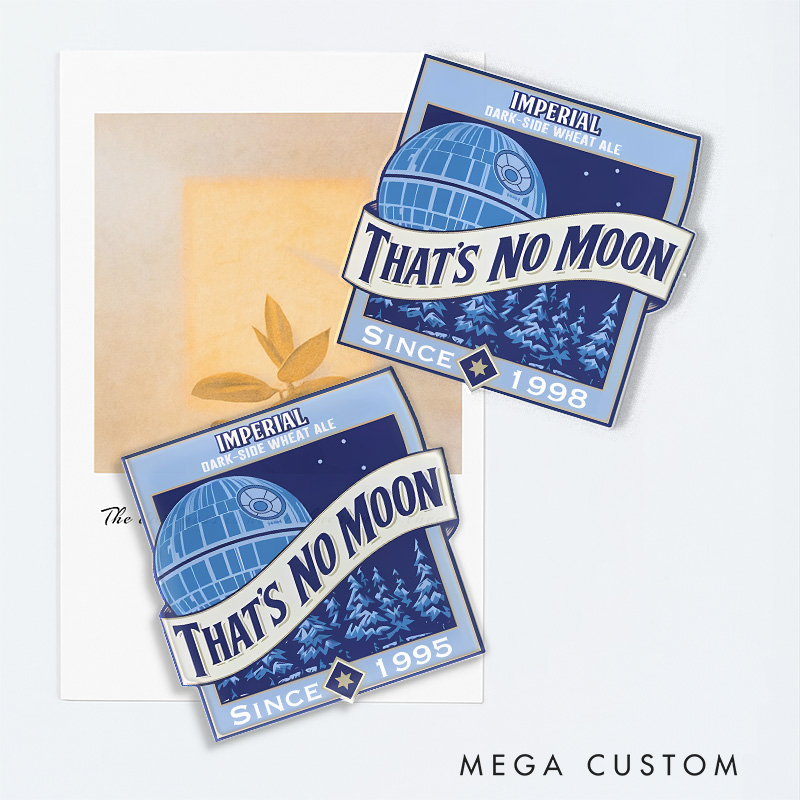 Personalized That's No Moon Fridge Magnets Movie Funny Nerd Magnets B Day Shirt for Him Fridge Decal