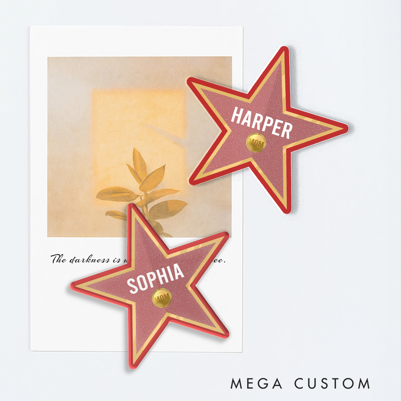 Personalized Mom of Fame Fridge Magnets Funny Mother's Day Movie Magnet Star Magnets for Mother Mum Fridge Decal