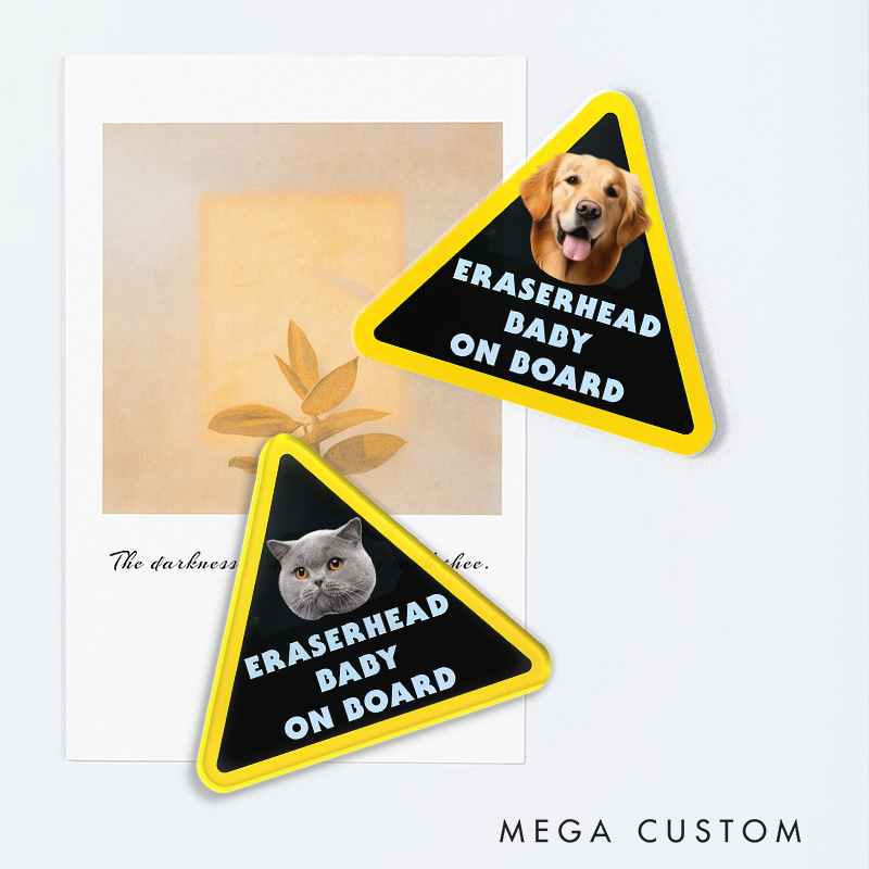 Personalized Vintage Baby on Board Movie Fridge Magnets Retro Film Magnets Photo Fridge Decal