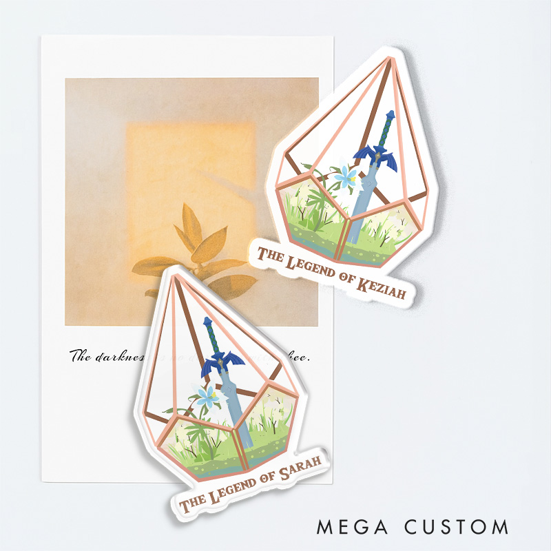 Personalized Master Sword Gamer Fridge Magnets Video Game Magnets Geek Fridge Decal