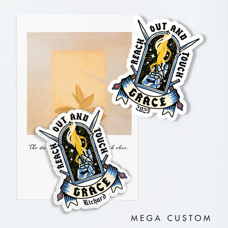 Personalized Reach out and Touch Grace Gothic Game Fridge Magnets Video Game Magnets Undead Fridge Decal Halloween