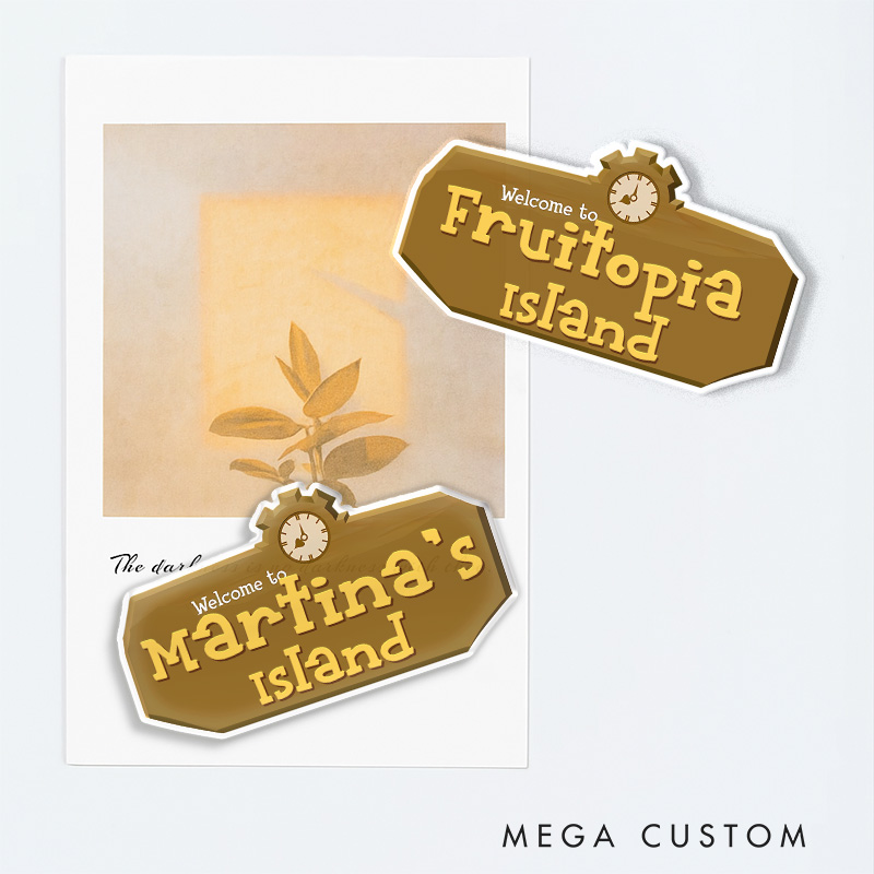 Personalized Your Island Fridge Magnets Video Game Magnets Island Building Game Fridge Decal