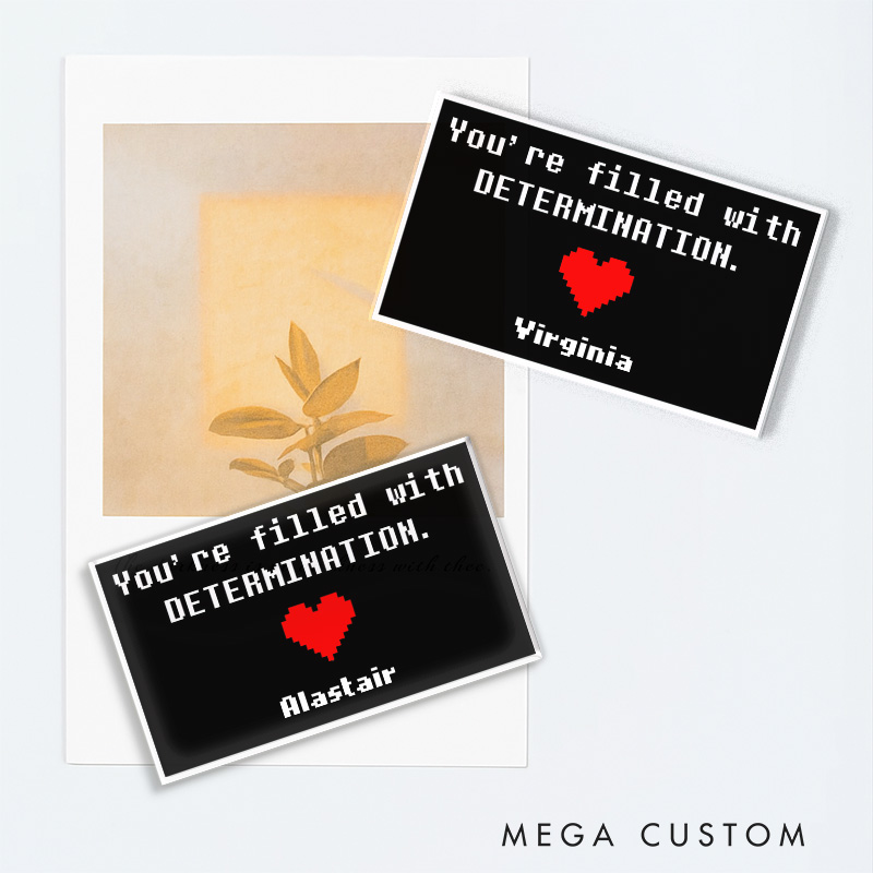 Personalized Determination Pixel Game Fridge Magnets Video Game Magnets Motivational Game Fridge Decal