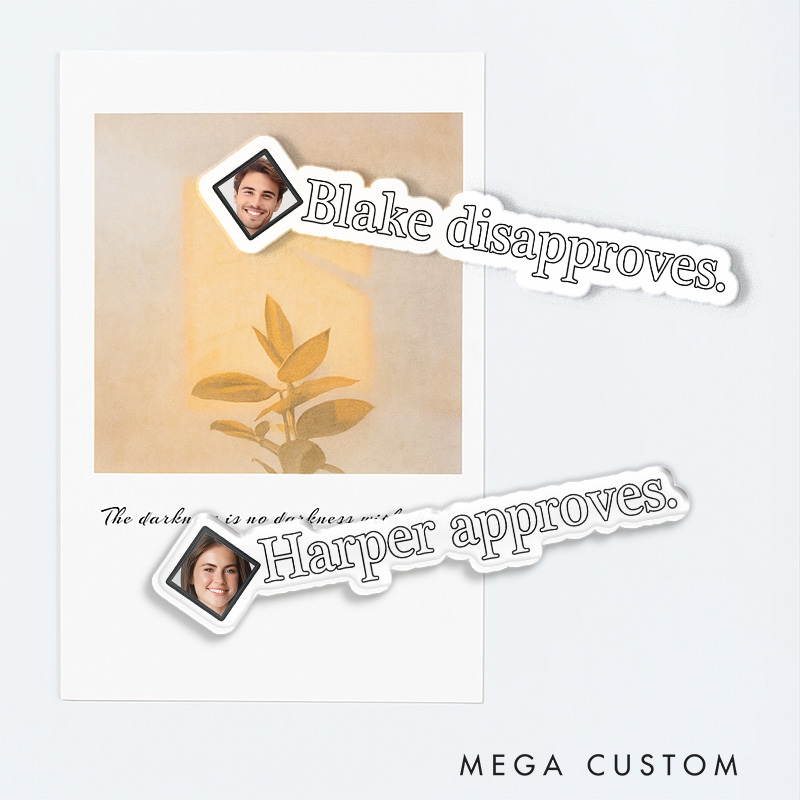 Personalized Approve and Disapprove Photo Game Fridge Magnets CRPG Video Game Magnets Fantasy Game Fridge Decal