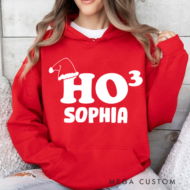 Personalized Ho Ho Ho Holiday Christmas Hoodies