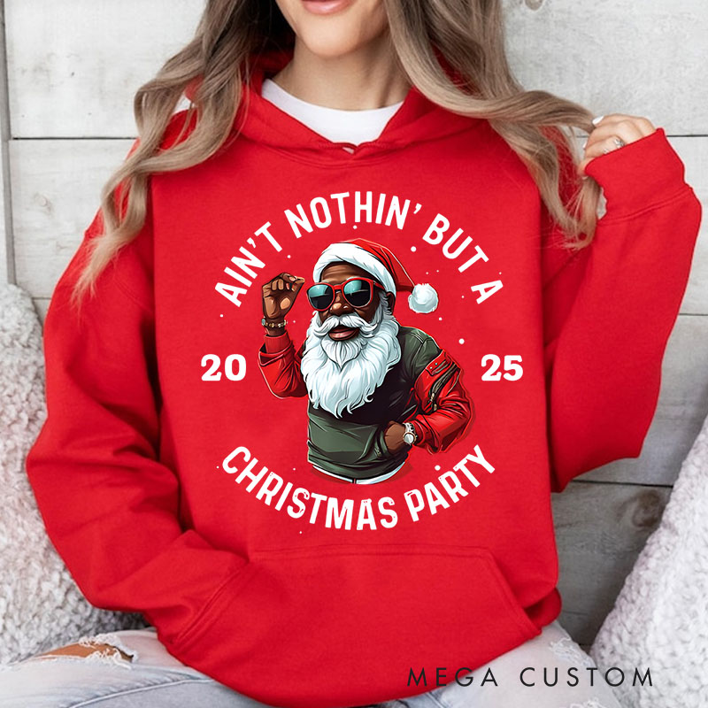 Personalized Funky Santa Dancing with Festive Spirit Christmas Hoodies