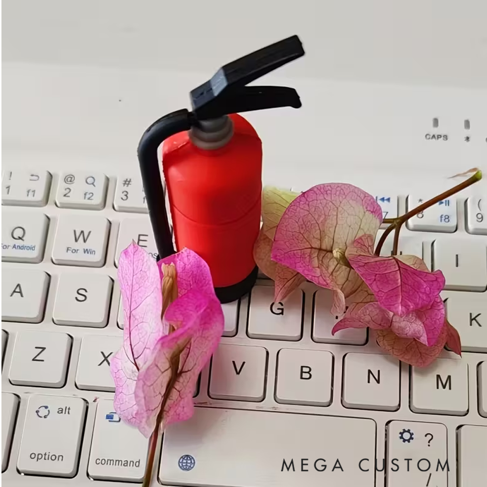 Personalized Fire Extinguisher Silicone Multiple Storage USB Flash Drive  Customizable Firefighter Themed Gift 