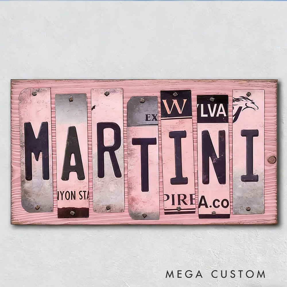 Personalized License Plate Wall Art Unique Gift for Car Enthusiasts